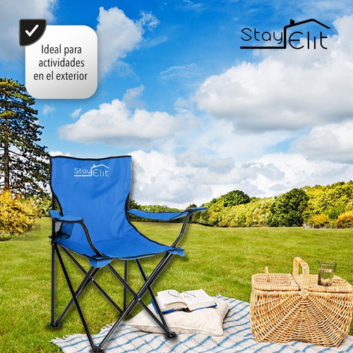 Imagen 5 de 5 de Silla Plegable Playa Camping Incluye Funda Y Portavaso