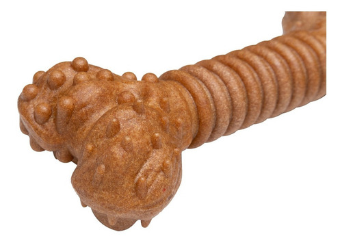 Osso Mordedor Para Cães Sabor Bacon Resistente Germanhart Cor Marrom