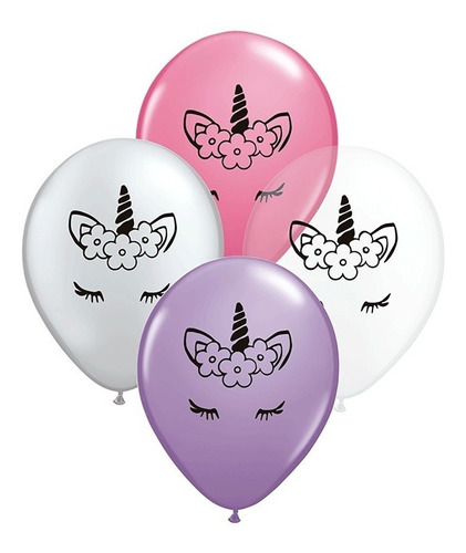 Globos Unicornio 12 Pulgadas X 10 Unid Chirimbolos 