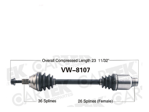 Flecha Delantero Rh Vw Passat Cc Aut V6 Awd 2009-2012 Ctk