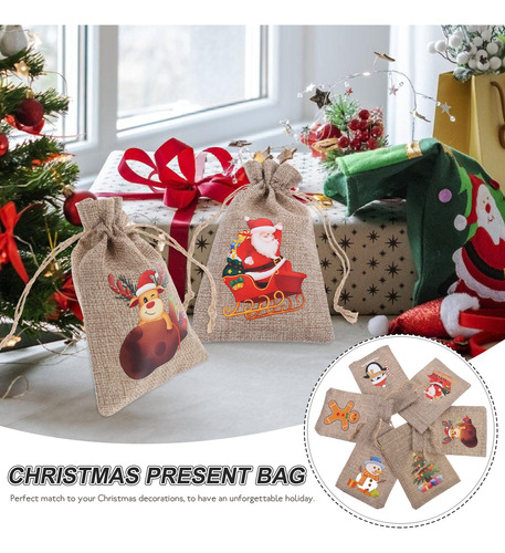 Juego De Bolsas Con Cordón Para Regalo De Dibujos Animados,