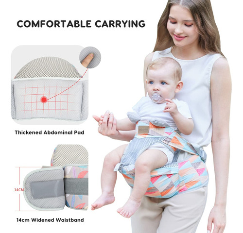 Mochila Porta Bebes Ergonómica Asiento Multifuncional 0-36m