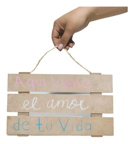 Letrero Colgante Para Decoración Mdf Sin Pintar Pack 6