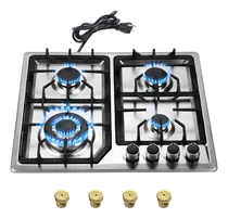 Comprar Parrilla A Gas Estufas Acero Inoxidable 4 Quemadores Lp Gas Color Plateado