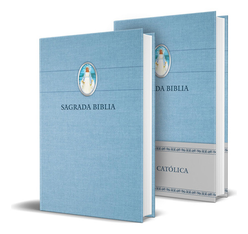 Libro : Biblia Catolica En Español. Tapa Dura Azul, Con...