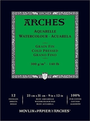 Papel De Acuarela Arches 100% Algodón 