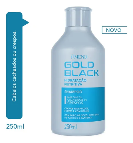 Shampoo Amend Gold Black Hidratação Nutritiva