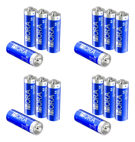 Paquete 16 Pilas 1hora Aa Alcalinas 1.5v Larga Duración