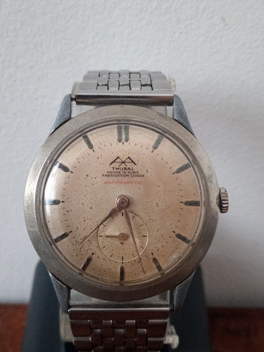 Reloj Thusal Ancre 15 Rubis A Cuerda De Las Años 50s 