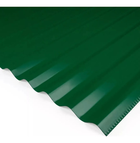 Chapa Color Negro Acanalada C-25 (0,5 Mm) X 2,50 Metros Verde