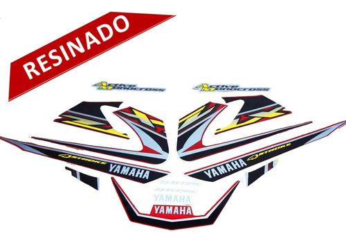 Kit Adesivos Xtz 125 2003 Vermelha Resinado 00836