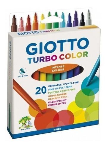 Marcadores Giotto Turbo 20 Unidades No Toxicos Lavables