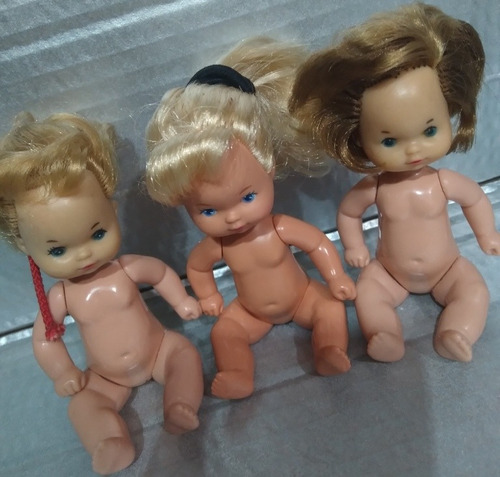 Tres Muñecas Mattel Años 70s Usadas