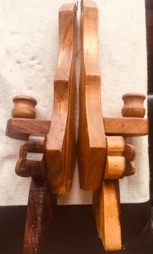 Imagen 2 de 2 de Porta Velas O Candelabros En Madera Escultura Arte