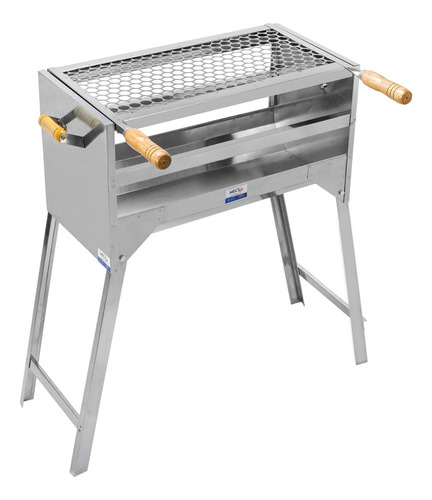 Churrasqueira Aço Inox 430 Tamanho 55x28x75  Promoção Mec G