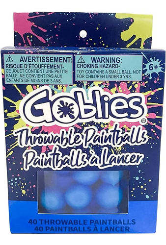 Goblies Bolas De Pintura Lanzables, 40 Unidades Color Azul