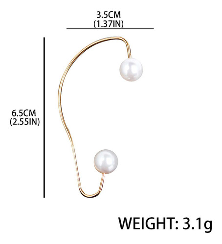 Para Pendientes De Perlas Con Orejas Fijas, Pendientes De