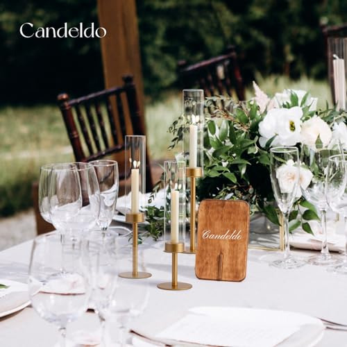 Portavelas Cónicos Para Mesa De Boda, Juego De 3 Velas Altas