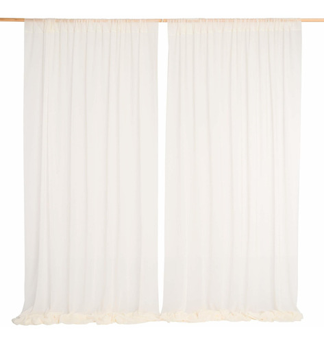 Cortinas De Fondo De Boda Sin Arru  2 Paneles  7 Pies X...