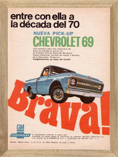 Chevrolet Camioneta , Cuadro , Poster , Publicidad      X231