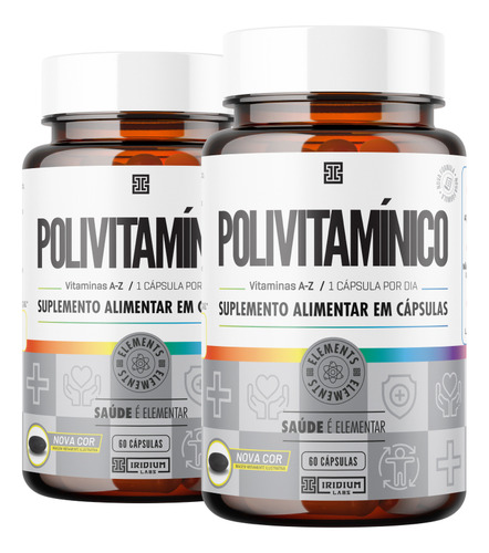 Iridium Labs Kit 2x Polivitamínico 60 Cáps - Iridium Elements Sem sabor