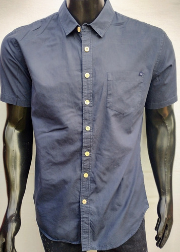 Camisa Lois Talle L Azul Con Detalle 