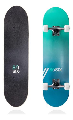 80six Patineta Para Adultos Y Jóvenes Con Ruedas De Uretan. Color Verde Surf Teal Arce