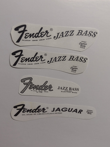 Decal Al Agua ,tipo Fender Jazz Bass.negro.. 