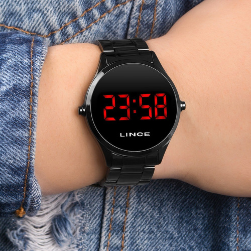 Relógio Feminino Lince Digital Led Mdn4618lvxpx