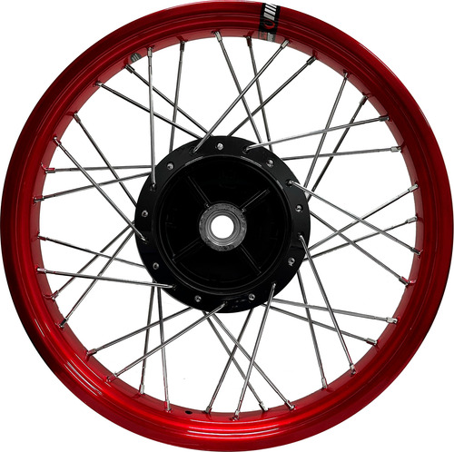 Par Roda Alumínio Vermelho Viper Cubo Preto Titan 150 Esd
