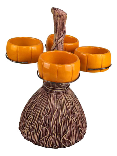 Calabaza De Halloween Snack Food Bowls Fiesta De 4 Tazones