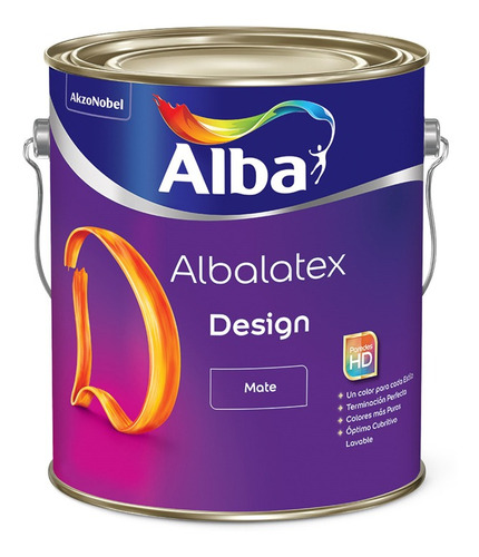 Albalatex Design Latex Interior Colores Mate Alba 4 Lts 