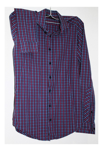 Camisa Siamofuori Importada Hombre Geometrico Bordo Azul