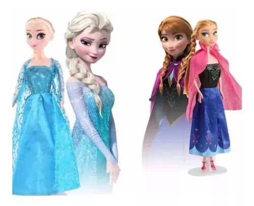 Kit 2 Bonecas Princesas Frozen Original Disney Ana Elsa Olaf