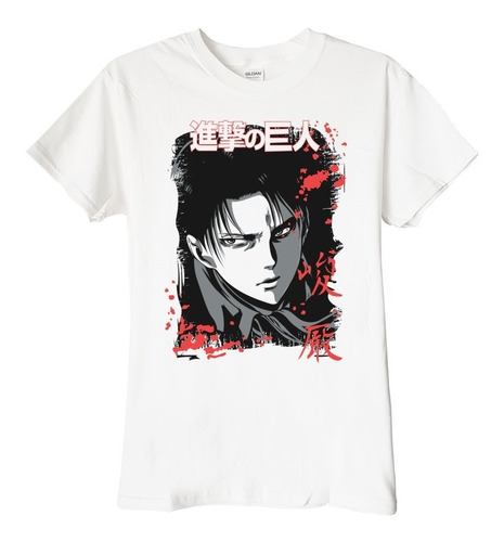Polera Attack On Titan Levi Ackerman Cara Anime Poleradicto