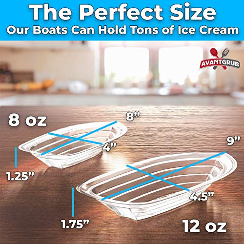 Banana Split Boats Avant Grub, 350 Ml, 250 Unidades, Plástic