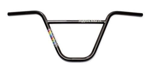 Manubrio Eighties Rainbow Full Cromo Negro 9 Linea Pro Bmx