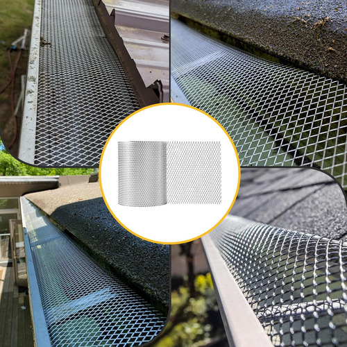 Gutter Guard - Rollo De 5 Pulgadas X 50 Pies, Filtro De Hoja