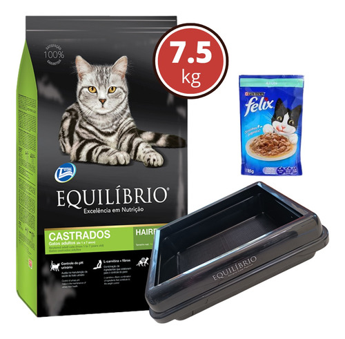 Alimento Equilibrio Gatos Castrados 7.5kg + Regalos!!!