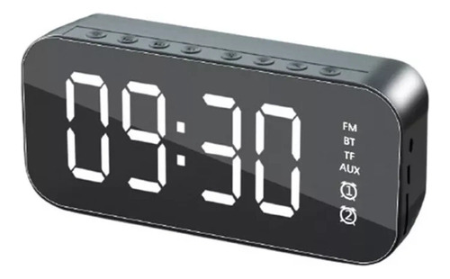 Reloj Despertador Con Espejo Digital Y Altavoz Bluetooth Estructura Rosa