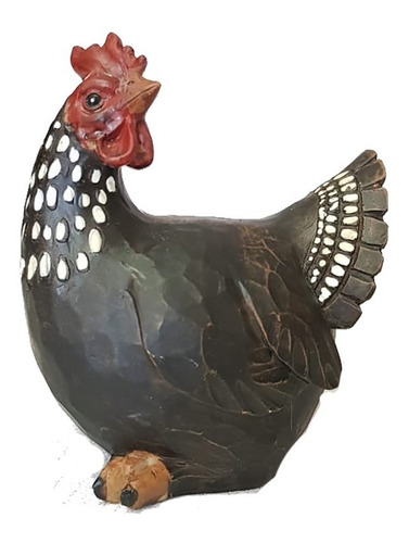 Figuras De Resina- Decorativas Animalitos De Granja-gallina