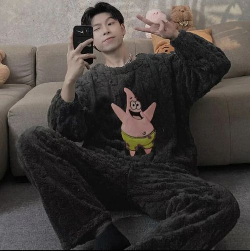 Pijama De Felpa Para Hombre, Con Forro Polar Grueso, Para In