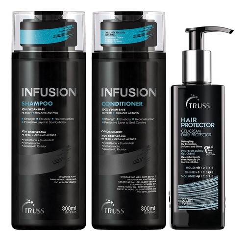 Truss Infusion Shampoo + Condicionador + Hair Protector