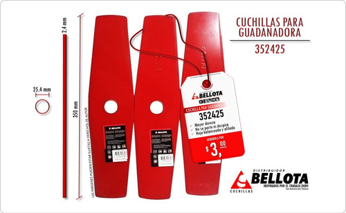 Imagen 1 de 4 de Cuchilla Para Guadañadora Bellota 352425 Pesada