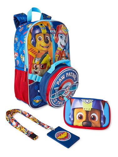 Set De 4 Piezas Maleta Para Niños Paw Patrol Con Lochera