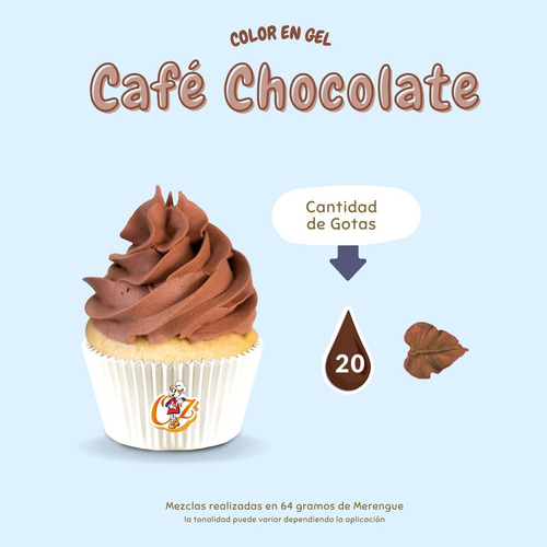 Colorante Café Comestible En Gel Grande 240 Ml Repostería