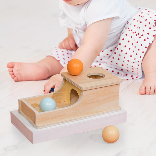 Bola Montessori Drop Box Brinquedo De Aprendizagem