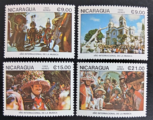 Nicaragua, Serie Yv A1112-1115 Año Música 1985 Mint L18879