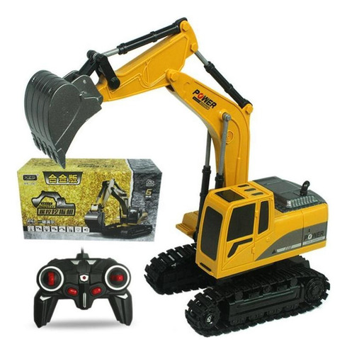 Retroexcavadora De Juguete De Control Remoto Para Niños Y