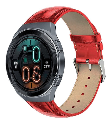 Correa Piel Premium Tipo Crocodile Para Huawei Watch Gt 2e